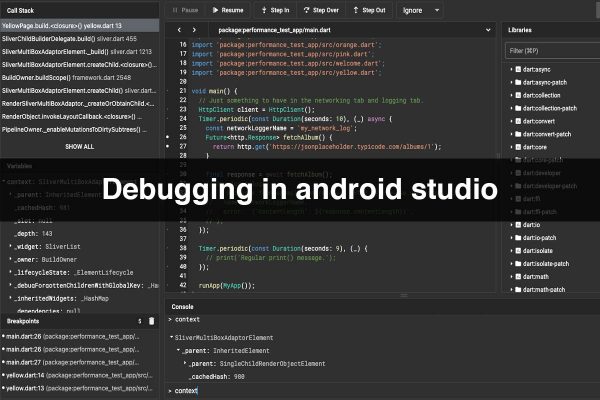 continue debug android studio